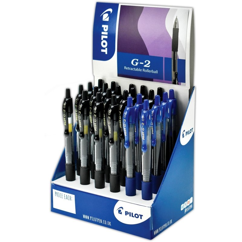 ROLLERBALL PEN,G2 Blue & Black Retractable 0.7 (Pilot)