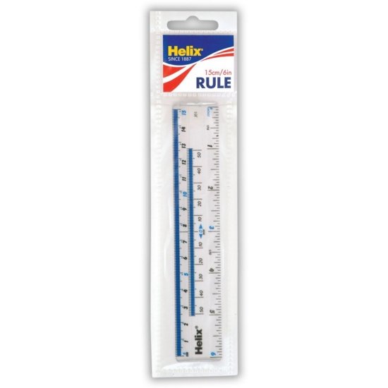 RULER,15cm Plastic (Helix)