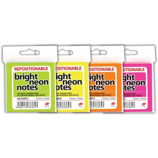 Bright Neon Stickey Note  Pad
