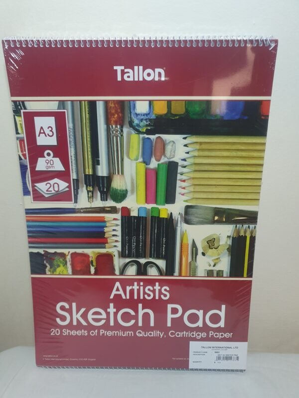 Tallon A3 sketch pad 90gsm paper 20 sheets