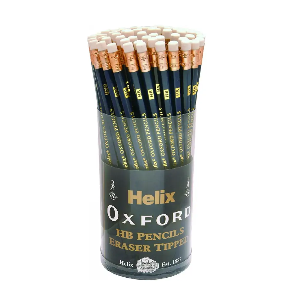 Helix Oxford HB pencils rubber eraser tipped –