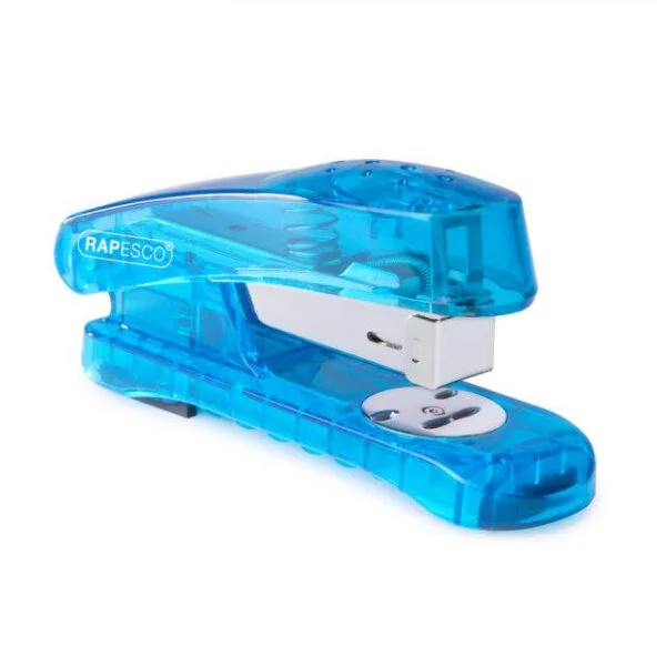 Rapesco Blue Snapper See-Thru Half Strip Stapler