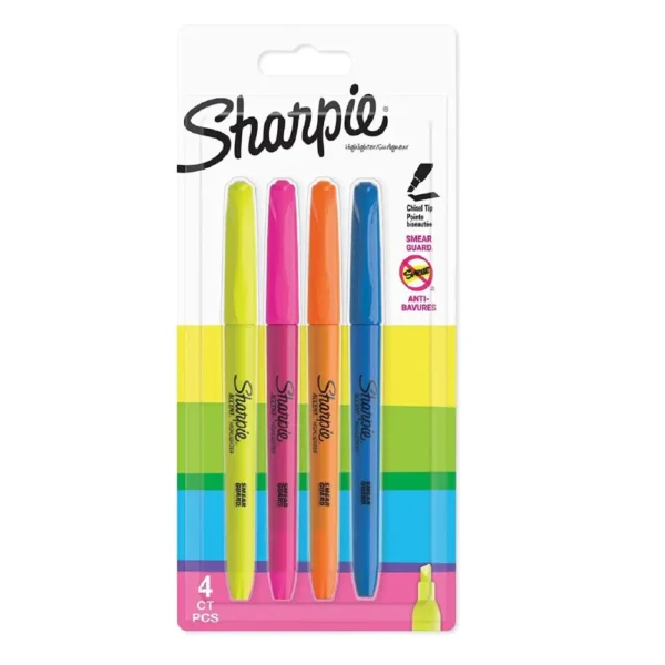 Sharpie highlighters pocket chisel tip pens